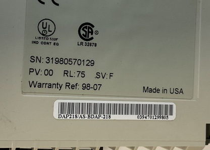 SCHNEIDER AUTOMATION DAP 218/AS-BDAP-218 INPUT MODULE