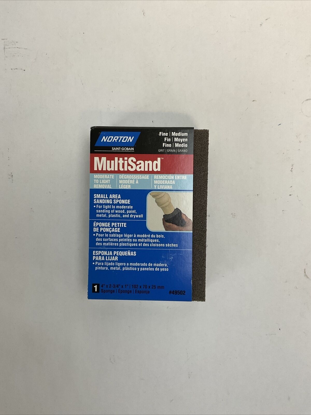 NORTON 49502 MULTISAND SMALL AREA SANDING SPONGE 4"X2-3/4"X1" MEDIUM (LOT OF 20)