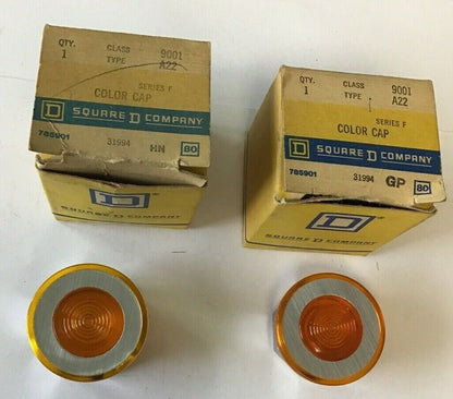 SQUARE D 9001 A22 COLOR CAP ORANGE SERIES F CAP***LOTOF2***