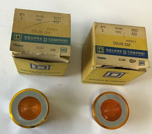 SQUARE D 9001 A22 COLOR CAP ORANGE SERIES F CAP***LOTOF2***