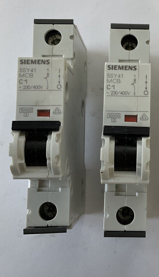 SIEMENS 5SY41 MCB C1 CIRCUIT BREAKER 230/400V 35KA ***LOTOF2***