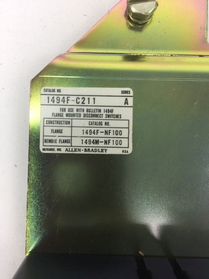 ALLEN BRADLEY 1494FNF100 DISCONNECT SWITCH 1494FC211 FUSE BLOCK ADAPTOR