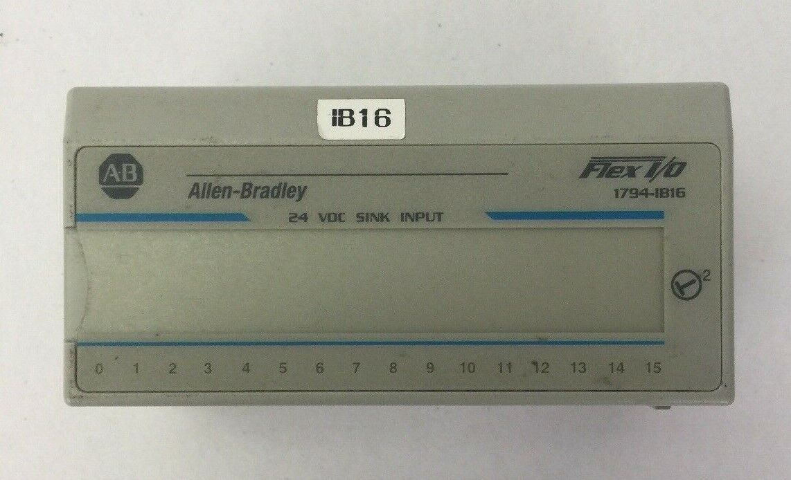 ALLEN BRADLEY 1794-IB16 24VDC SINK INPUT MODULE SER A REV A02 F/W REV BLANK