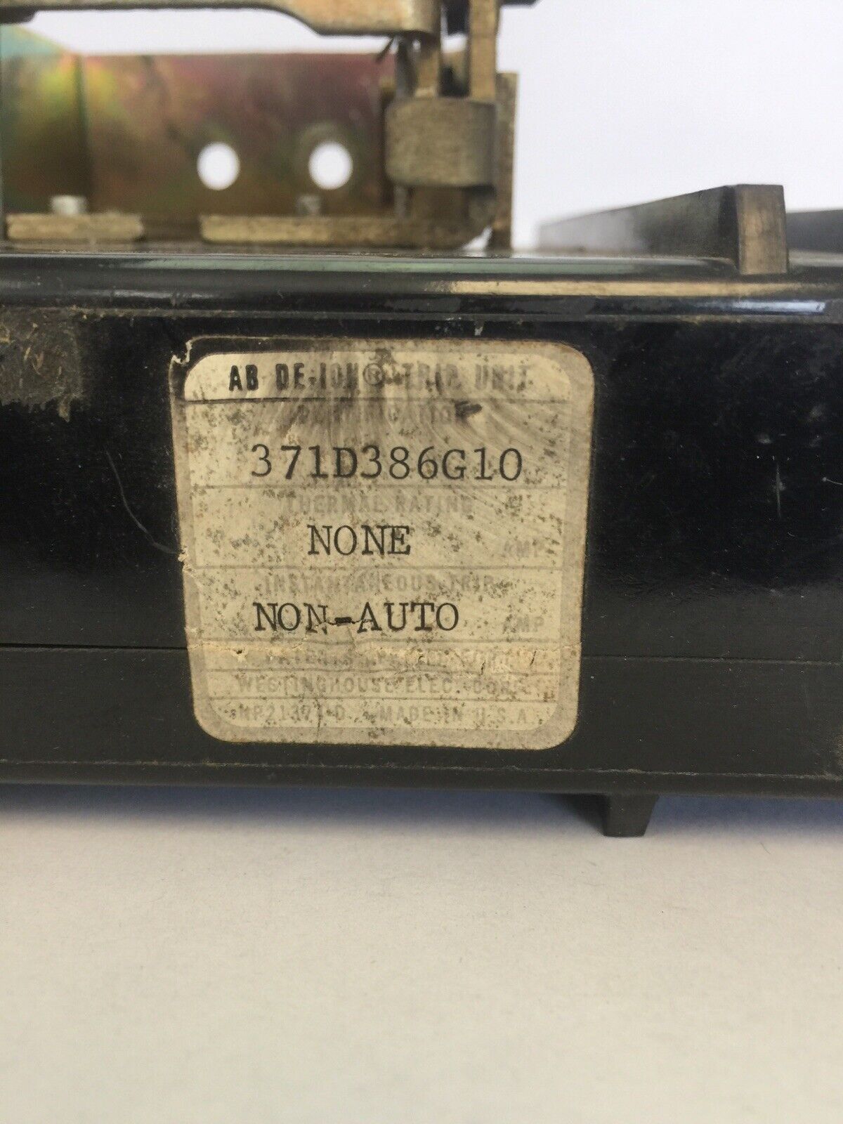UNDERWRITER'S LABORATORIES INC. 371D386G10 NON AUTO TRIP UNIT