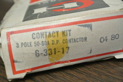 CUTLER-HAMMER 6-331-17 CONTACT KIT / 3 POLE / 50-60A / NEW SURPLUS