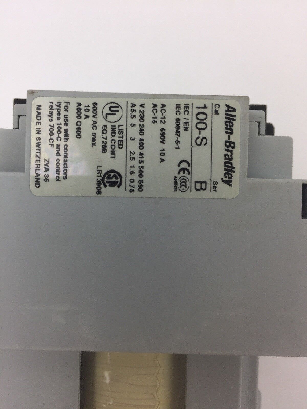 ALLEN BRADLEY 104-C09UDJ22 REVERSING CONTACTOR 2 100-S & 2 100-FSD250 COIL 24VDC