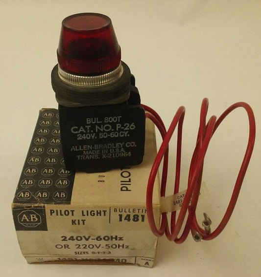 ALLEN BRADLEY 1481-N52A240 SER.A, PILOT LIGHT KIT,220/240V 50/60HZ, W/ X-210964
