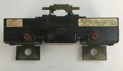 WESTINGHOUSE 371D371G13 CIRCUIT BREAKER TRIP UNIT 400AMP 2000-4000 INST TRIP AMP