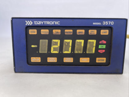 DAYTRONIC 3570 STRAIN GAGE PANEL METER 90-265VAC 50-400HZ 10W