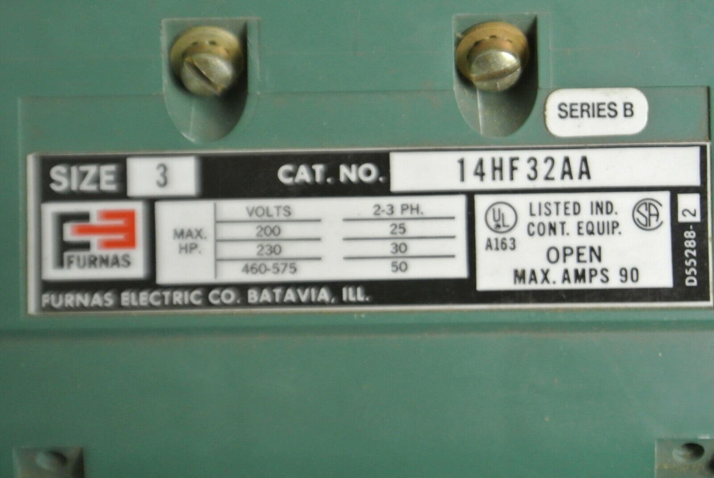 FURNAS 14HF32AA SIZE 3 STARTER / 110/120V COIL / 3PH / 25-50HP / NEW SURPLUS