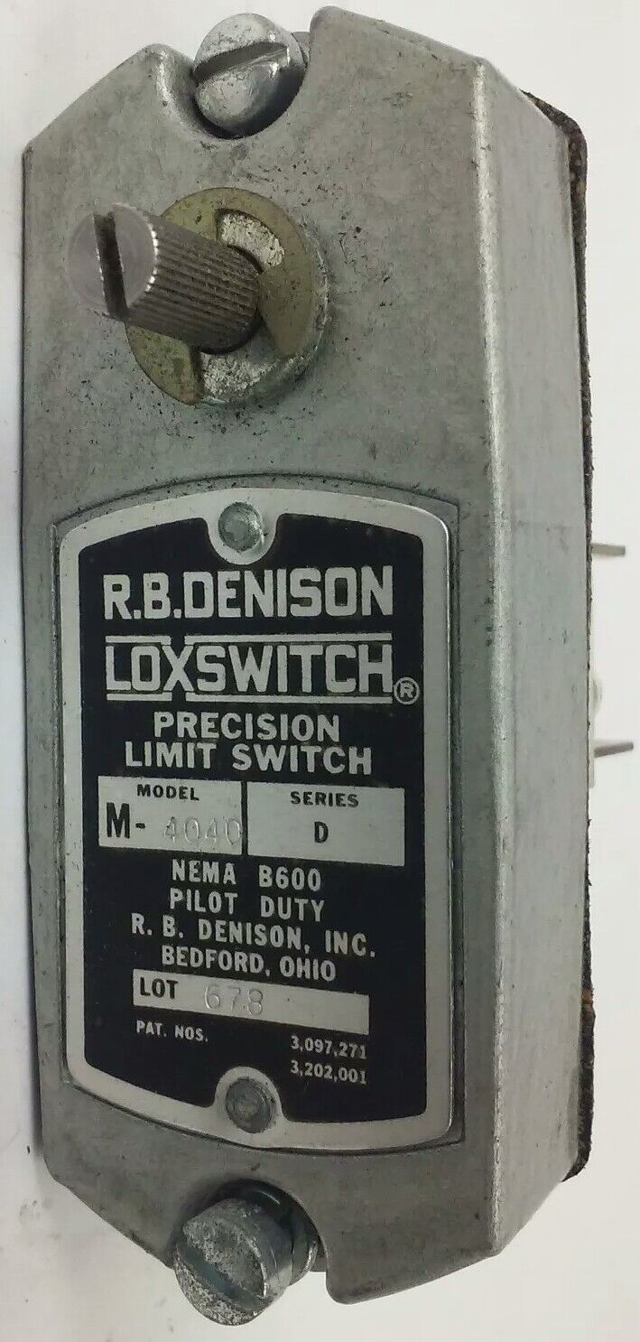 R.B.DENISON M4040 SERIES D PRECISON LIMIT SWITCH, NEMA B600, 600V, 30A, MODEL M