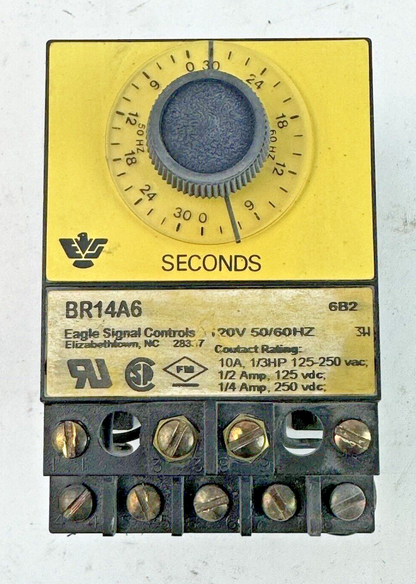 EAGLE SIGNAL - BR14A6 - ELECTRONIC RESET TIMER - 250VAC, 10A, 1/3 HP