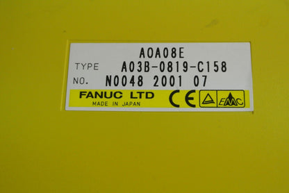 FANUC A03B-0819-C158 / AOA08E - PLC 8PT AC OUTPUT MODULE / NO "DOOR"