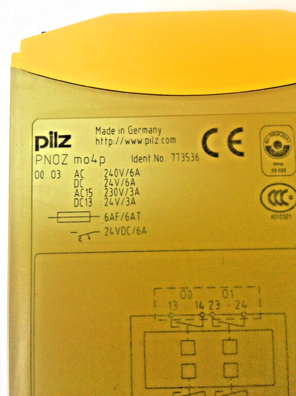 PILZ PNOZ mo4p SAFETY RELAY 773536 EXPANSION MODULE AC 240V/6A DC 24V/6A