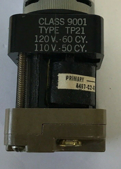 SQUARE D 9001 TP-21 120/110V 60/50CY AMBER/ORANGE PILOT LIGHT