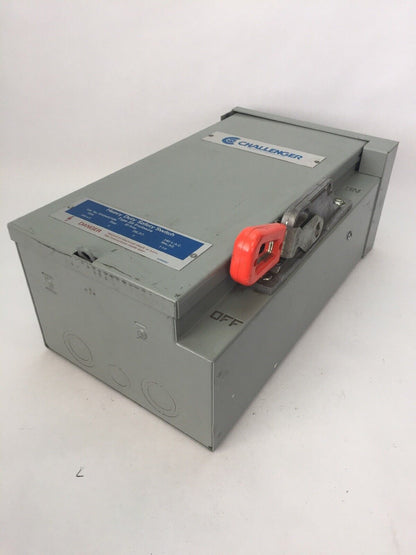 CHALLENGER RHDN321SN HEAVY DUTY SAFETY SWITCH 240VAC 30AMP 3PH 7-1/2HP RAINPROOF