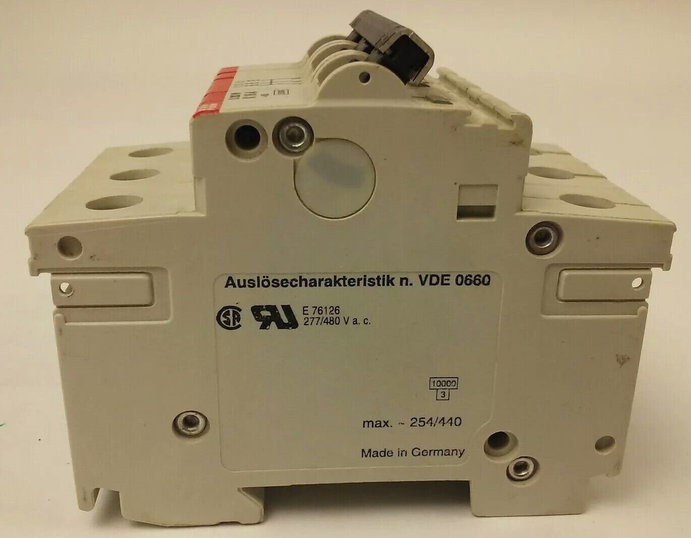 ABB, S283-K16A, CIRCUIT BREAKER, 3P, 277/480VAC,MAX 254/440, 16A, NO SCREWS, NEW