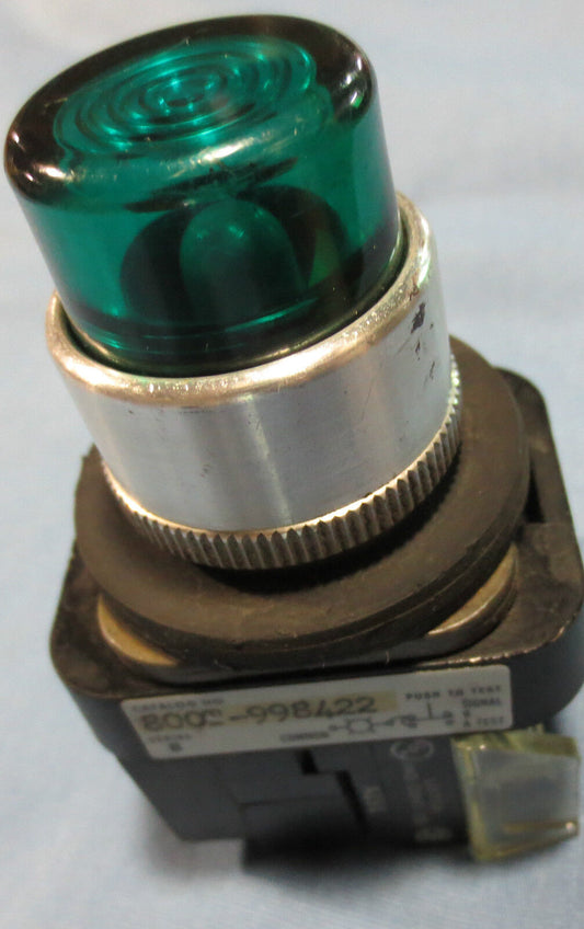 ALLEN-BRADLEY 800T-998422 Ser. B ILLUMINATED PUSH BUTTON GREEN