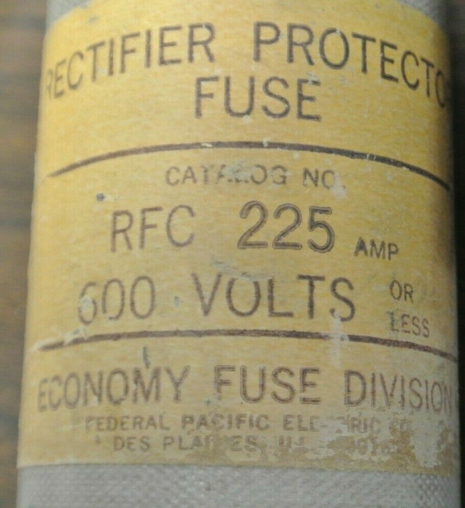 LOT of 3 / ECONOMY RFC225 RECTIFIER PROTECTOR FUSE / 225A / 600V