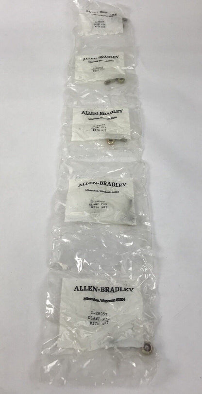 ALLEN-BRADLEY Z-28957, Z28957, CLAMP PIN W/ NUT, (LOT OF 5), NEW