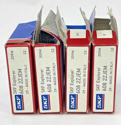 SKF - *LOT OF FOUR* - 608 2ZJEM - EXPLORER BALL BEARING