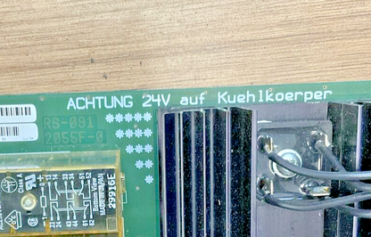 ACHTUNG RS-091 2055F-0 POWER SUPPLY MODULE **BOARD ONLY/NO COVER/BROKE CORNERS**