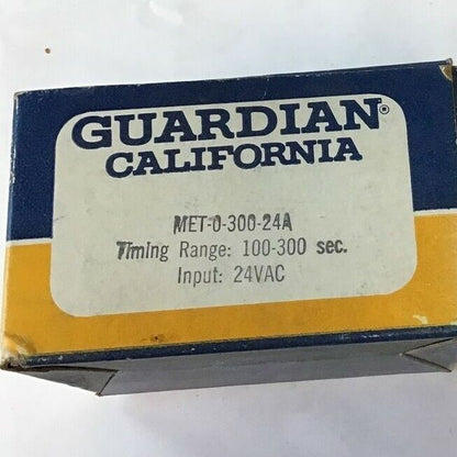 GUARDIAN CALIFORNIA MET-0-300-24A RELAY RANGE 100-300SEC 24VAC