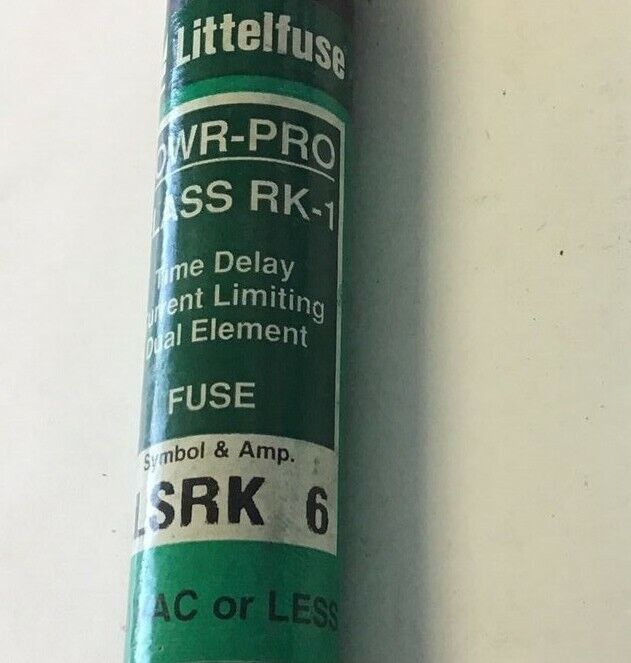 LITTELFUSE LLSRK 6 FUSE POWR-PRO 600VAC RK1 TIME DELAY ***LOTOF3***