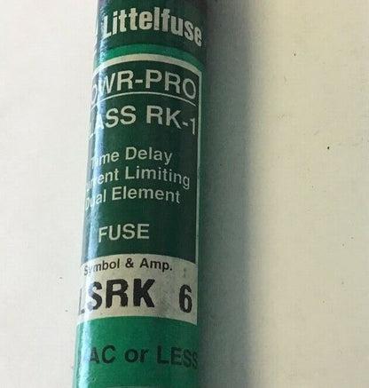 LITTELFUSE LLSRK 6 FUSE POWR-PRO 600VAC RK1 TIME DELAY ***LOTOF3***