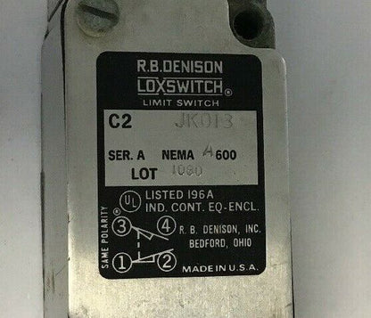 GOULD C2-JK013 R.B. DENISON LIMIT SWITCH SER.A NEMA A600