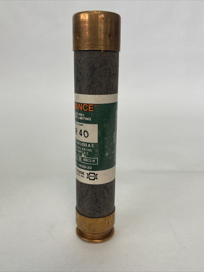 RELIANCE SCLR40 CLASS RK1 CURRENT LIMITING FUSE 40AMP 600VAC (LOT OF 7)