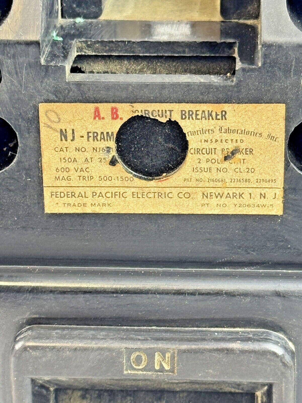 FPE - NJ631150 - MOLDED CASE CIRCUIT BREAKER - 150 A, 3 POLE, 600 VAC