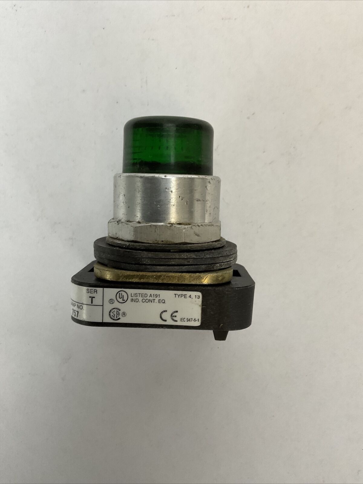 ALLEN BRADLEY 800T-QT24 GREEN PILOT LIGHT SER T 24V (LOT OF 3)