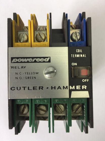 CUTLER HAMMER D40RB TYPE R POWEREED RELAY 120/240V COIL 120VDC (D40RPA D40RPB)