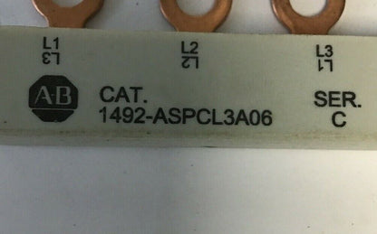 ALLEN BRADLEY 1492-ASPCL3A06 SER. C 500V 63AMP COMMONING LINK***LOTOF5*****