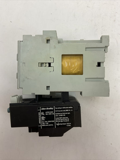 ALLEN BRADLEY STARTER (100-C09Z*10 SER A COIL 24VDC + 193-TAB24 1.6-2.4A)