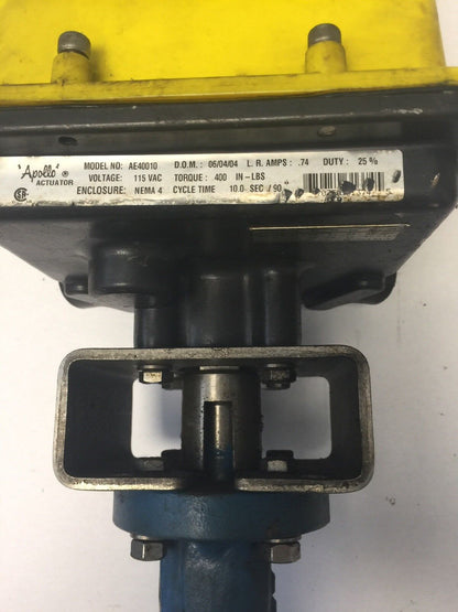 APOLLO AE40010  ACTUATOR 115VAC NEMA 4 TORQUE 400 IN-LBS W/ 143 04DDN1