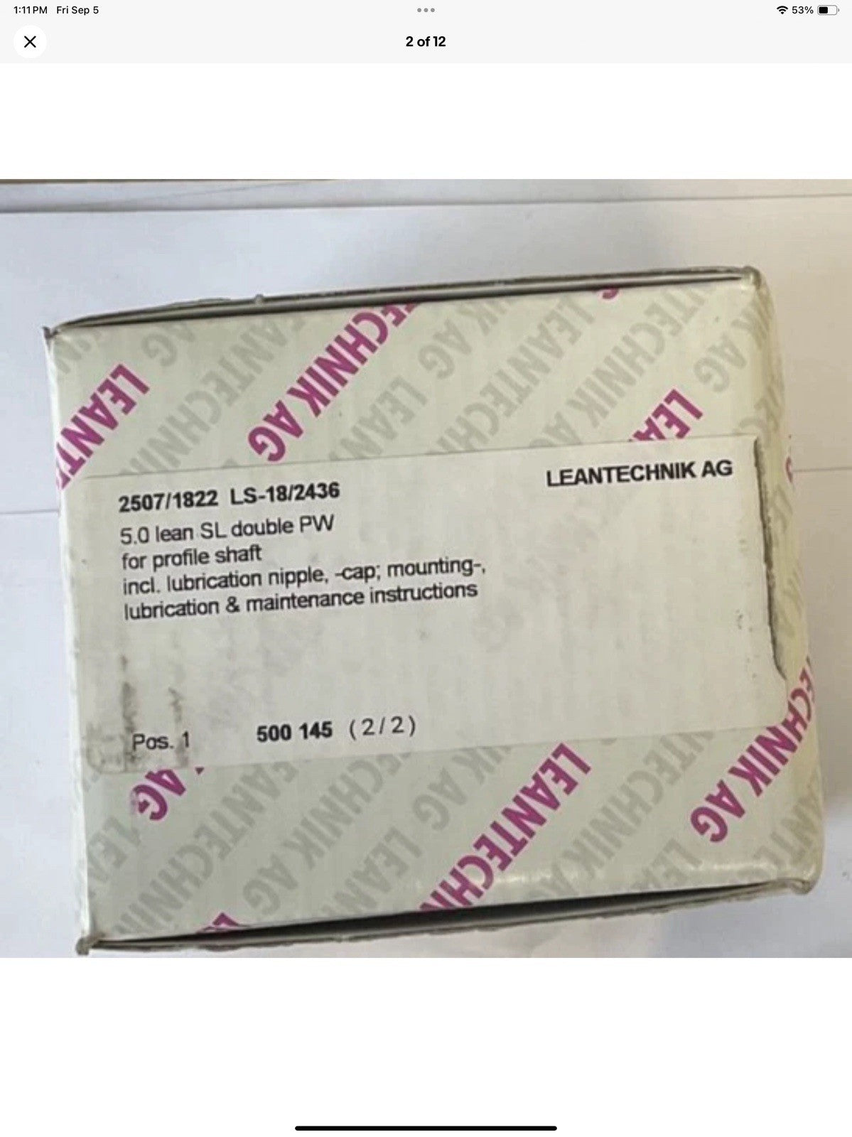 LEANTECHNIK 2507/1822 LS-18/2436 GEAR RACK DRIVE LEAN SL 5.0 d