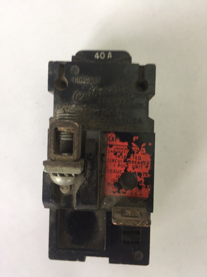 ITE 31140 PUSHMATIC CIRCUIT BREAKER 120/240VAC 40AMP 1POLE