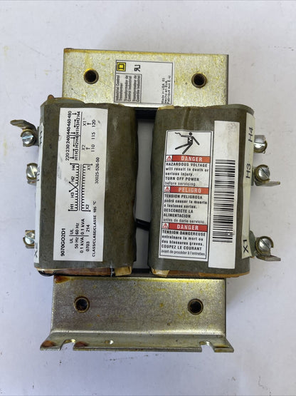 SQUARE D 9070GO2D1 INDUSTRIAL CONTROL TRANSFORMER PRIM. VAC 220/440 230/460 240/