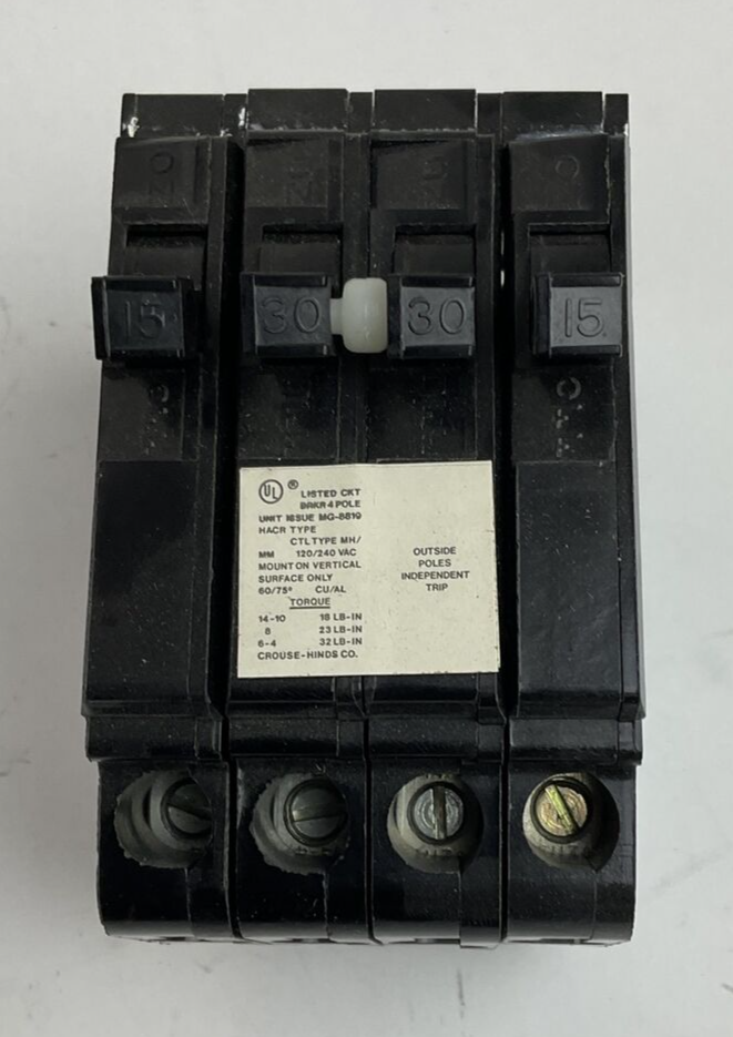 CROUSE-HINDS MP23015 CIRCUIT BREAKER 120/240VAC ***LOTOF5***