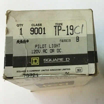 SQUARE D 9001 TP19 PILOT LIGHT 120V SER.B
