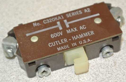 CUTLER-HAMMER TYPE M RELAY POLE CONTACT / FRONT POLE / 1 N.O. / NEW SURPLUS