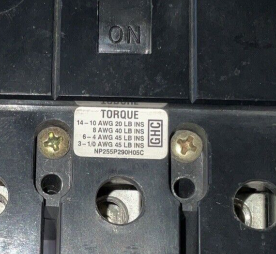 WESTINGHOUSE GHC3080 CIRCUIT BREAKER 480VAC 250VDC 80A 3POLE