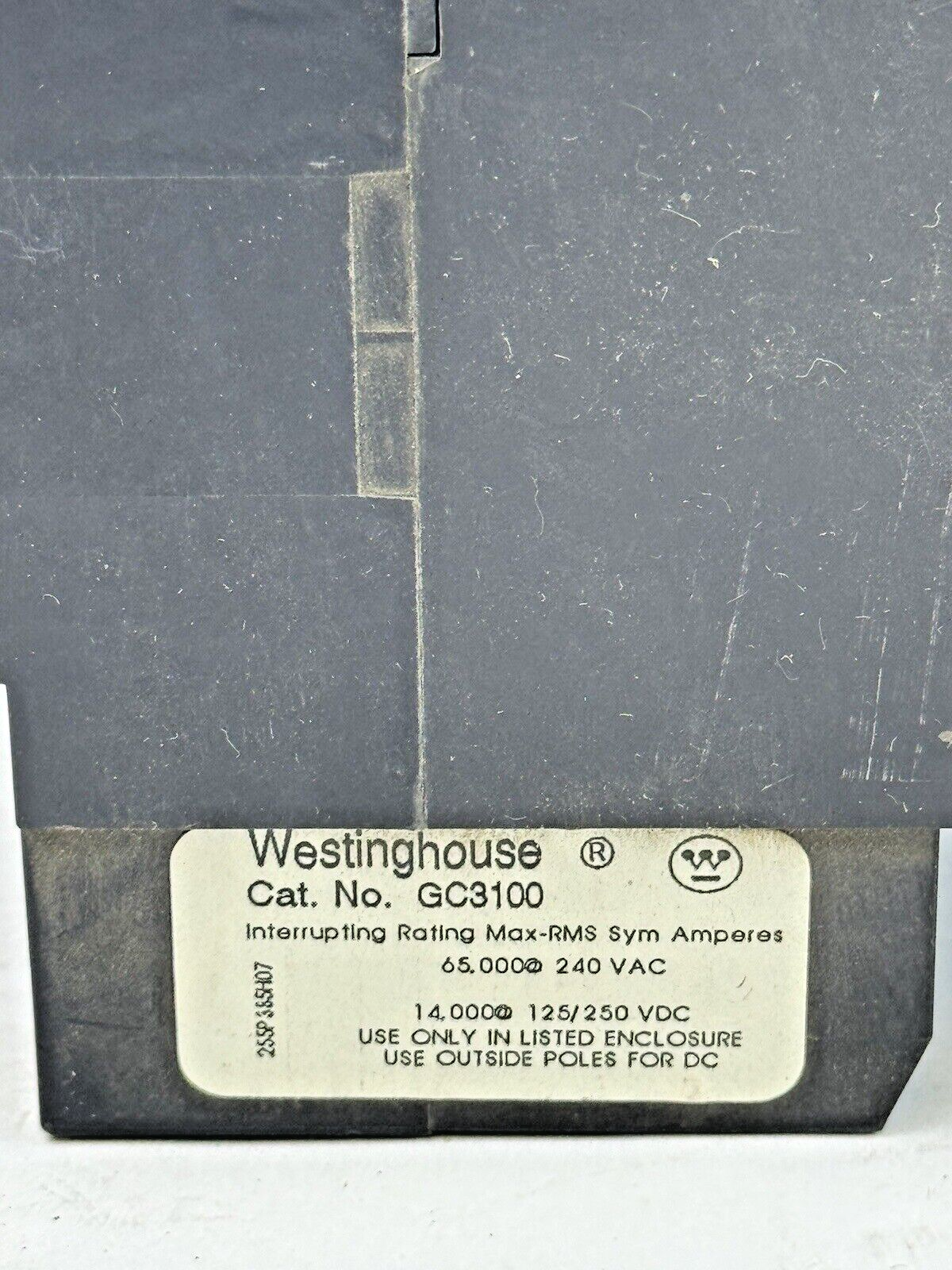 WESTINGHOUSE - GC3100 - CIRCUIT BREAKER - 3 POLE/240VAC/100A - NEW