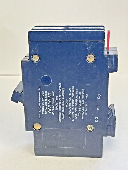 EATON CUTLER-HAMMER - QCR2015T - 15A/2 POLE/240 VAC/TYPE HACR