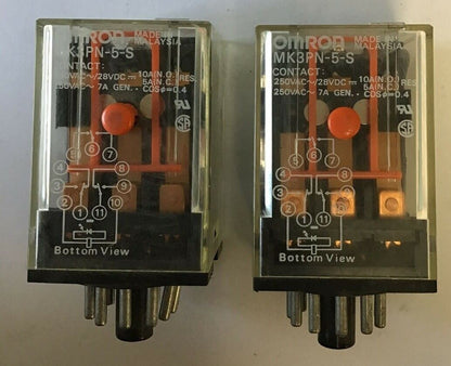 OMRON MK3PN-5-S RELAY 250VAC/28VDC 10A ***LOTOF2***