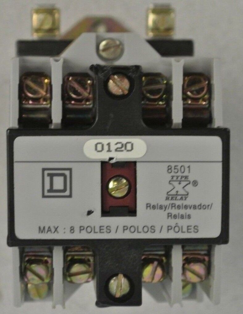 SQUARE D 8501XD020 TYPE X CONTROL RELAY / 115/125V COIL / 8-POLE / NEW SURPLUS