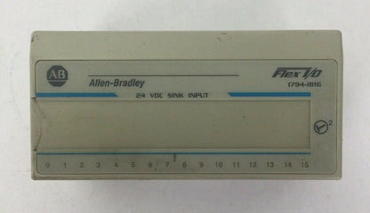ALLEN BRADLEY 1794-IB16 24VDC SINK INPUT MODULE SER A REV A01 F/W REV NO F/W