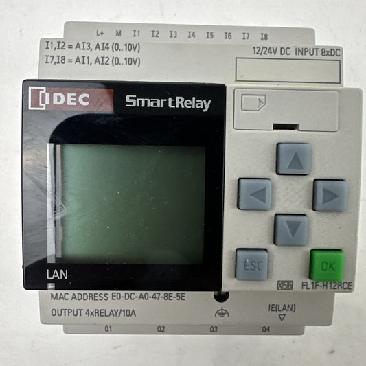 IDEC FL1F-H12RCE SMART RELAY 12/24VDC INPUT
